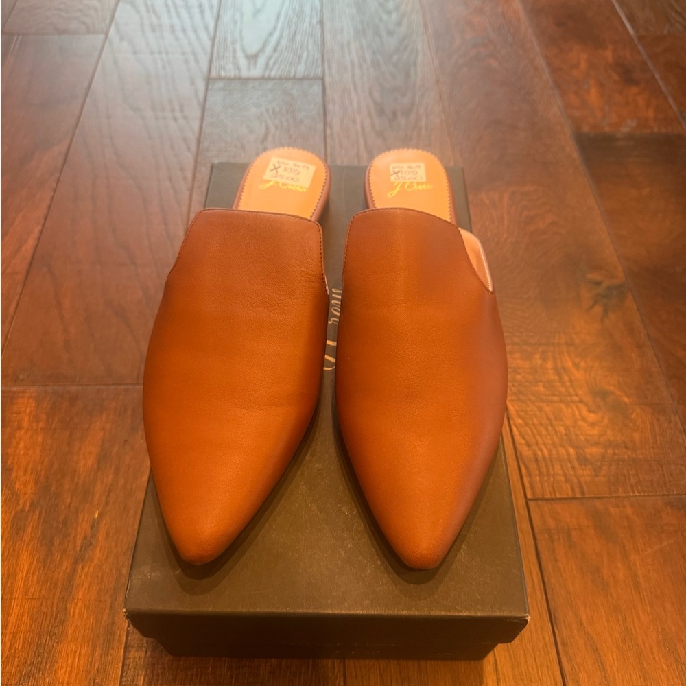 J. Crew Tan Leather Women's Flats